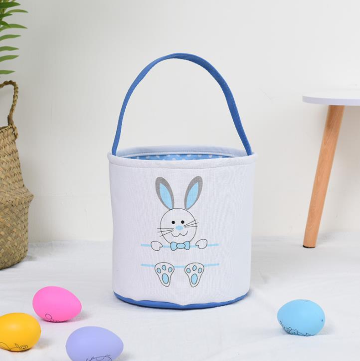 Hurtowe płótno koszyk wielkanocny króliczek wielkanocny puste krawędzi torby na torebki dzieci