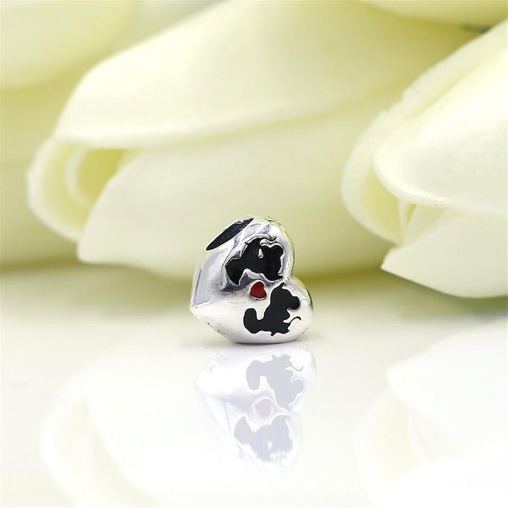 New Arrival 100% 925 Sterling Silver First Kiss Heart Charm Fit Original European Charm Bracelet Fashion Jewelry Accessories2318