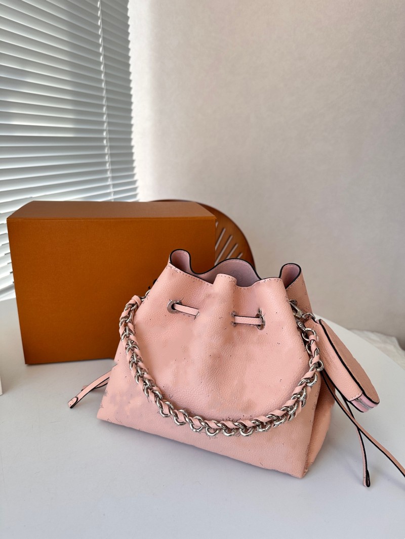 Women Hollow bucket bag handbags Fashion Shopping Satchels Drawstring genuine leather tote crossbody messenger bags Luxury designer purses wallet black backpack