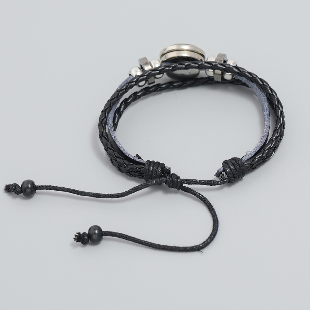 Bracelet en cuir pour hommes, bijoux Pop à la mode, perles personnalisées, Fans de football, cadeau commémoratif, Bracelet de sport, cadeaux pour hommes