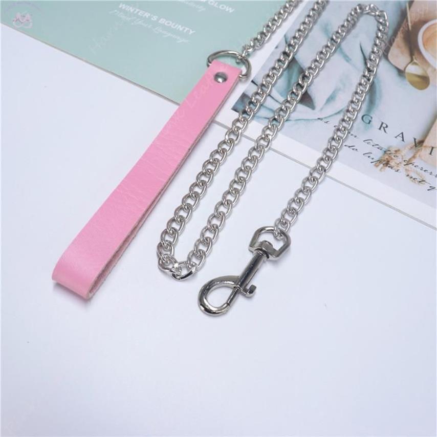 Colliers Sexy Rose Faux Cuir Colliers Collier Gothique Collier En Acier Inoxydable Laisse Chaîne Traction Harajuku Accessoires Femmes Jewe286f