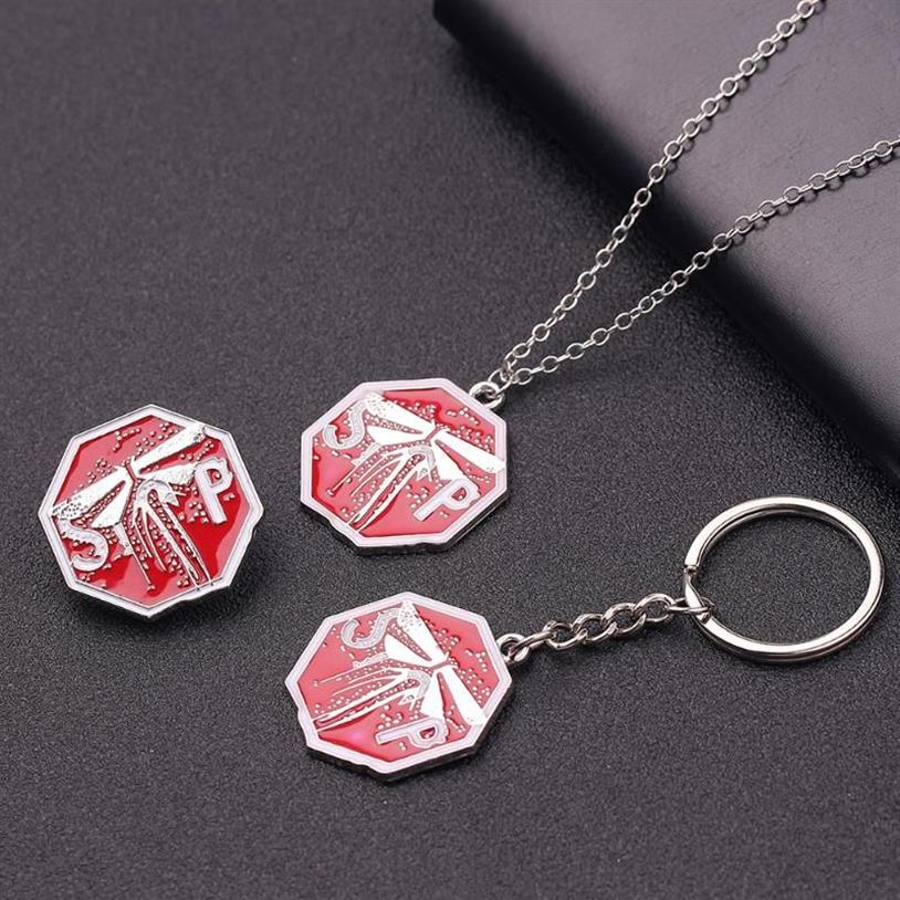 Jogo The Last of Us Parte II 2 Firefly Logo Badges NecklaceKeychain 3D Metal Esmalte Pins Coleção Lembrança Para Fãs Jewelry321l