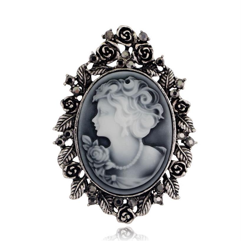 Spille Spille Intere - Accessori da sposa vintage Joyeria Cameo Beauty Queen le donne Strass di cristallo Oro Argento Antico 244W