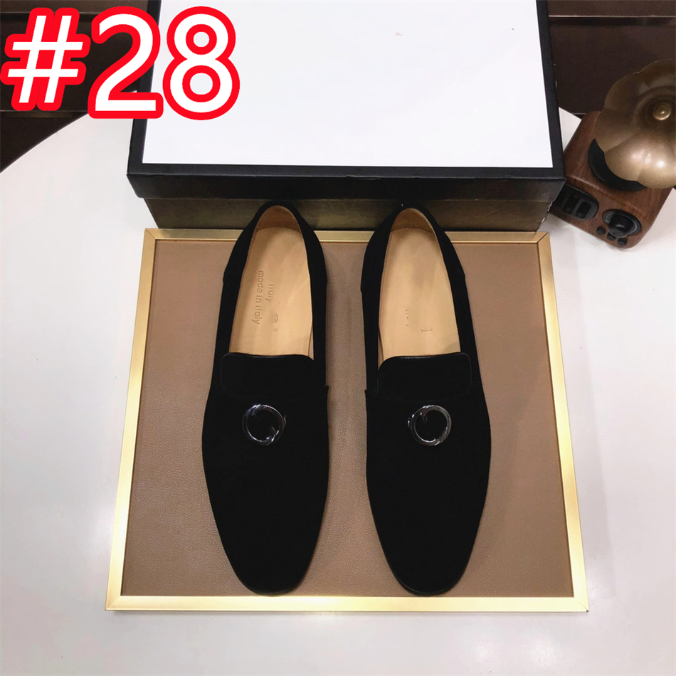 40Model Top luxe Britse stijl Heren Zakelijke Kleding Schoenen PU Leer Zwart Puntige Formele Bruiloft Zapatos De Hombre Loafers maat 6.5-12