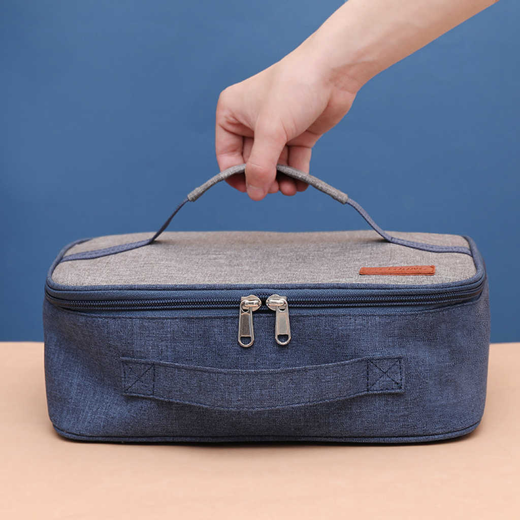 New Portable Lunch Bag Cooler Tote Hangbag Picnic Insulated Box Canvas Thermal Food Container For Men Women Kids Travel Lunchbox