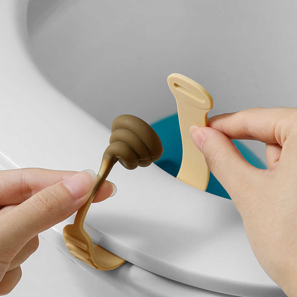 2024 Creative Toilet Plunger Toiletbril Lifter Wc Anti-Vuile Draaggreep Vermijd Aanraking Wc-deksel Handvat Lifter Badkamer Accessor