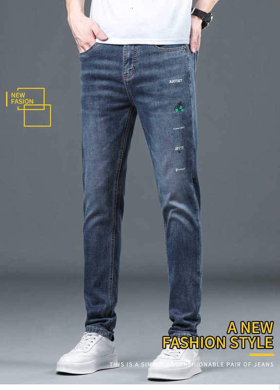 Men's Jeans designer ELEVEN BUS 2022 Summer New Fashion Slim Straight B76E