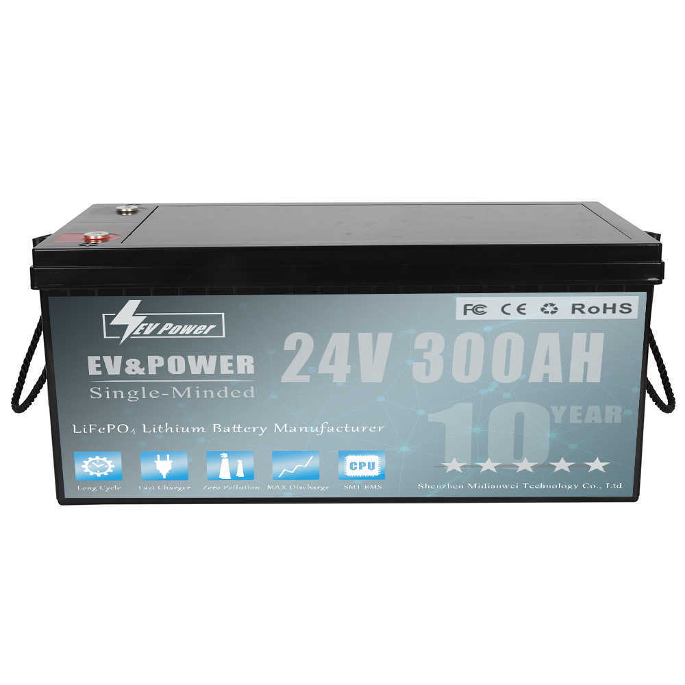 Batterie LiFePO4 24V 25.6V 100AH 200AH avec batterie au lithium BMS Batteries de chariot de golf camping-cars hors route énergie solaire hors réseau