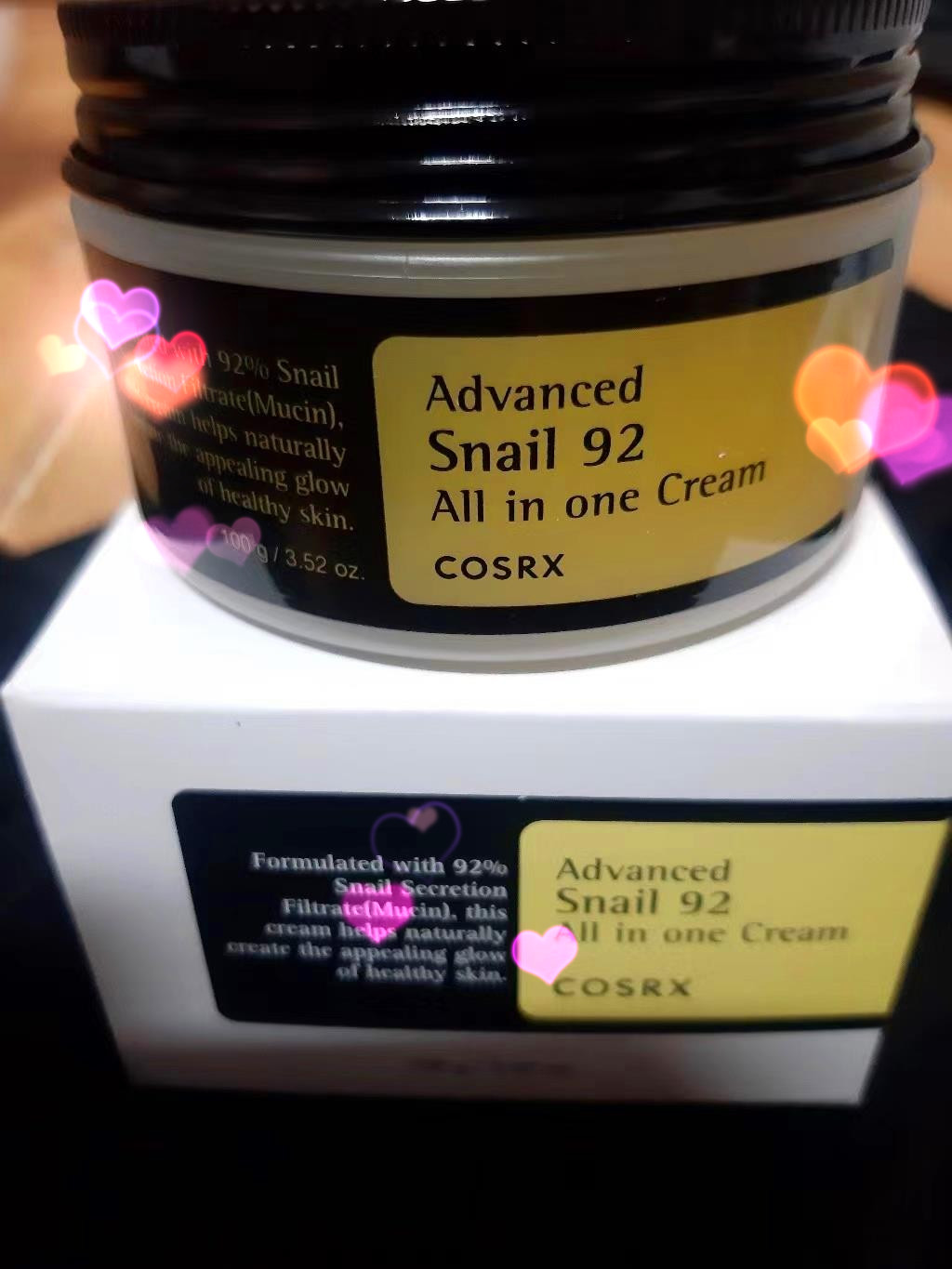 COSRXS Advanced Snail 92 COSRXS كل في مرطب واحد الكريمة المخصب مع 92 ٪ من mucin الحلزون لإعطاء الجلد تغذية 100g