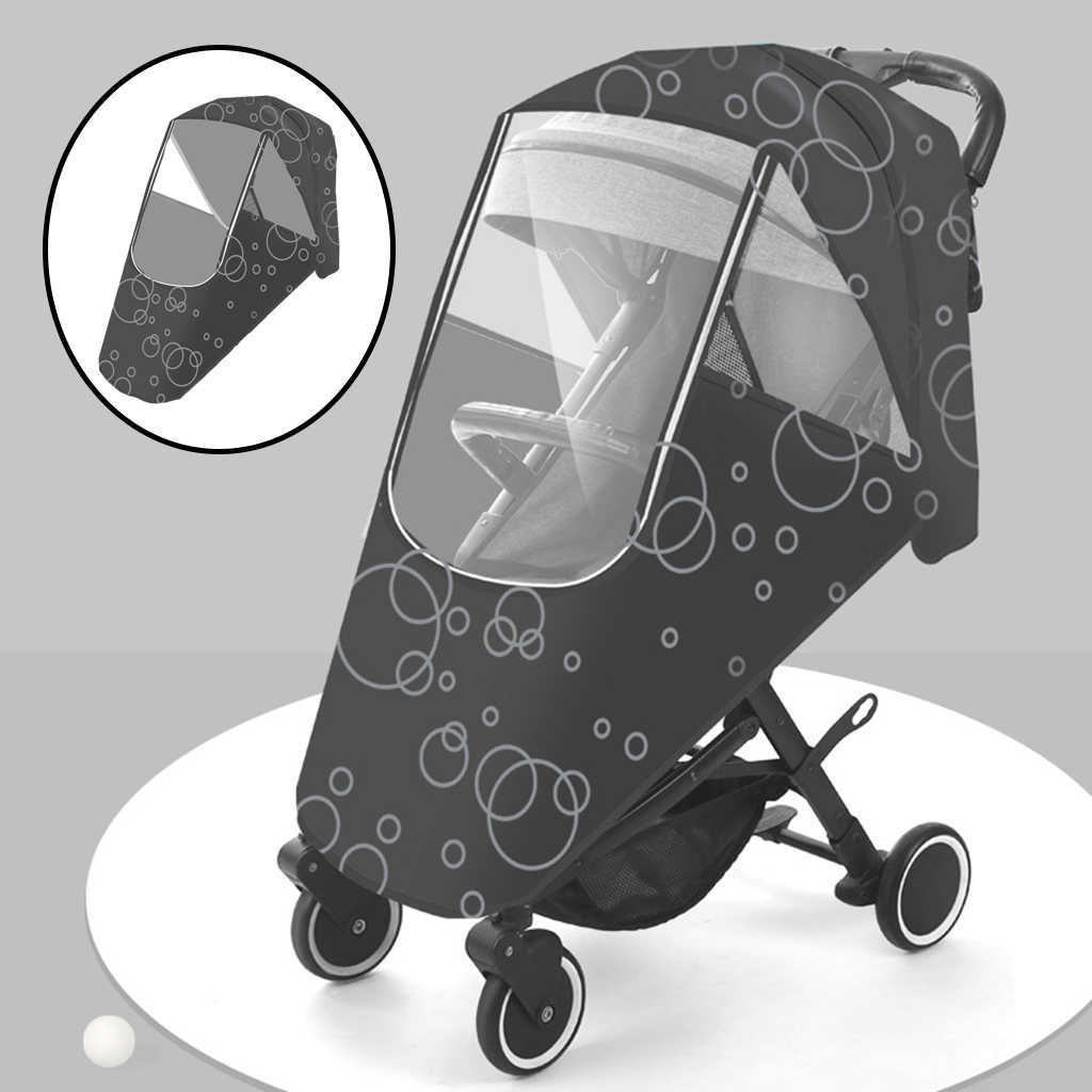 Draagbare Universele Kinderwagen Waterdichte Regenhoes Kinderwagen Accessoires Wind Dust Shield Rits Open Voor Kinderwagens Regenjas L230625