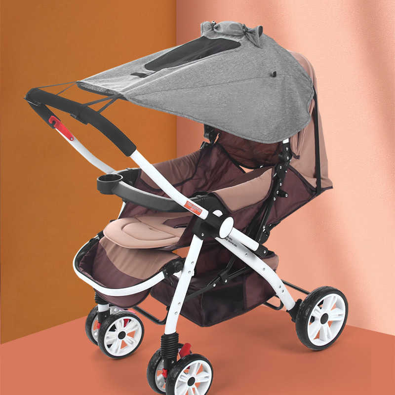 Universele Kinderwagen Accessoires Zonnescherm UV Bescherming Zonnescherm Carriage Canopy Cover voor Kinderwagens Zuigelingen Autostoeltje Zonneklep L230625