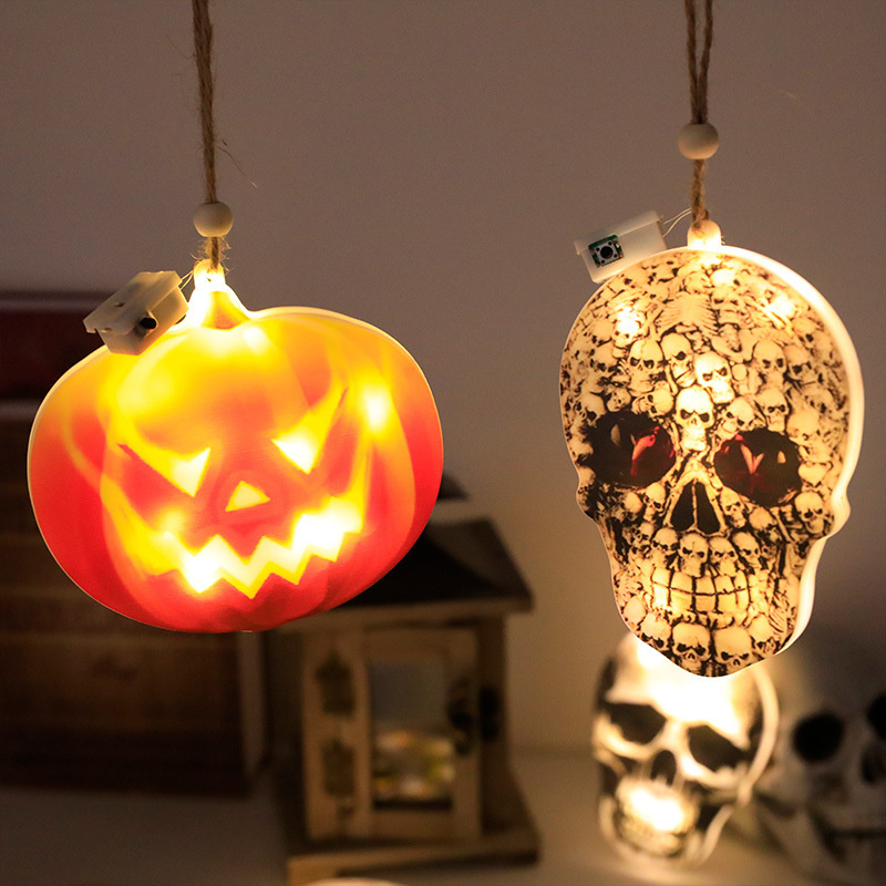 Halloween LED Decorative Light Devil Skull Pumpkin Design Hanging Decoration Light String