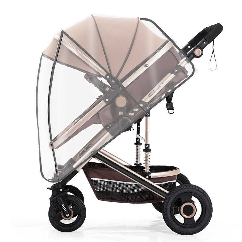 Universal Stroller Rain Cover Baby Car Weather Wind Sun Shield Transparent Breathable Trolley Umbrella Raincoat Accessories L230625