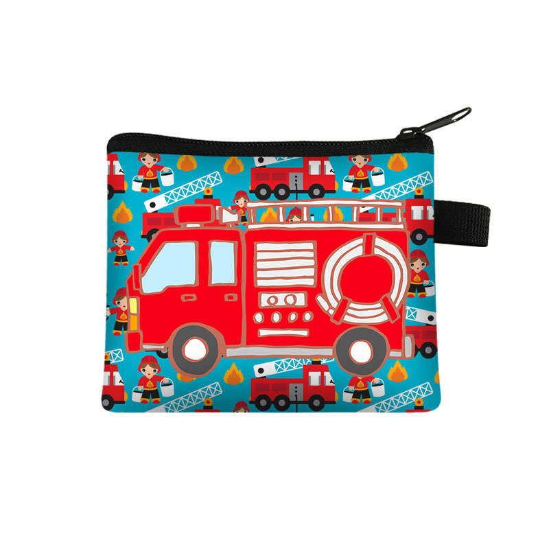 Bolsa de moedas estampada para carro de desenho animado Bolsa pequena para fone de ouvido Organizador de fone de ouvido Mini bolsa de armazenamento para troca de batom cosmético diversos LX5667