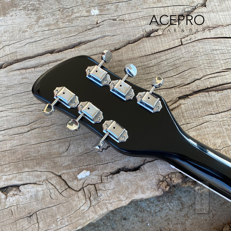 6 String Semi Hollow Body Black Color 360 Electric Guitar Tailpiece Bridge Rosewood Fingerboard High Quality Free Frakt