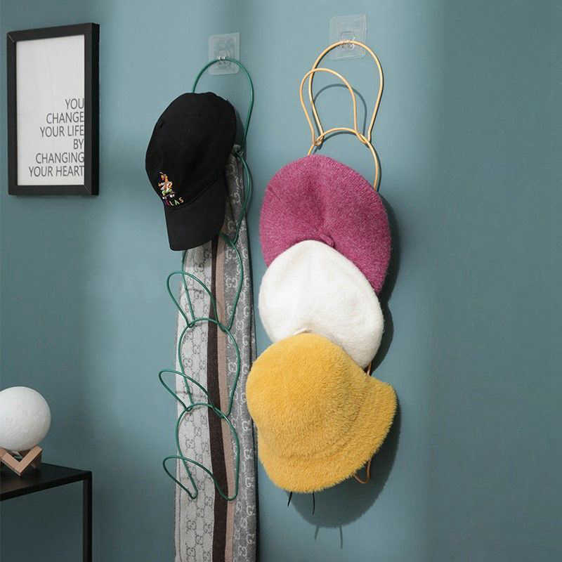 Ny multifunktionell design baseball cap rack populärt justerbart över dörrband hängande hatt väska klädförvaring krokar rack
