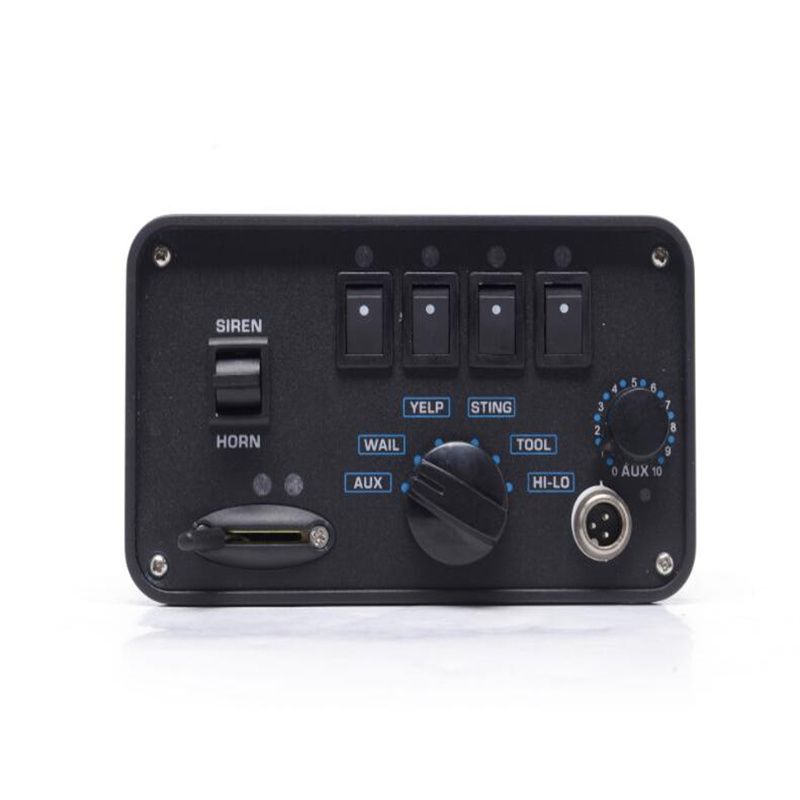 High Power 200W Polis Sirenförstärkare Emergency Car Alarm With Multi-Function Control Panel Microphone utan horn