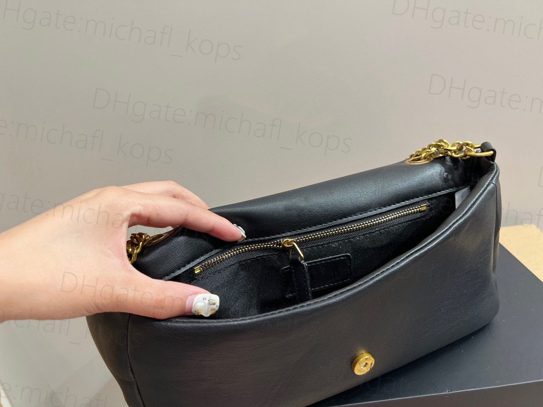 Calypso Chain Bag Mirror Quality 1:1 Leather Envelope Flap Bag Classic Women Large Capacity Shoulder Bag Luxury Metal Sequin Letter Designer Bag