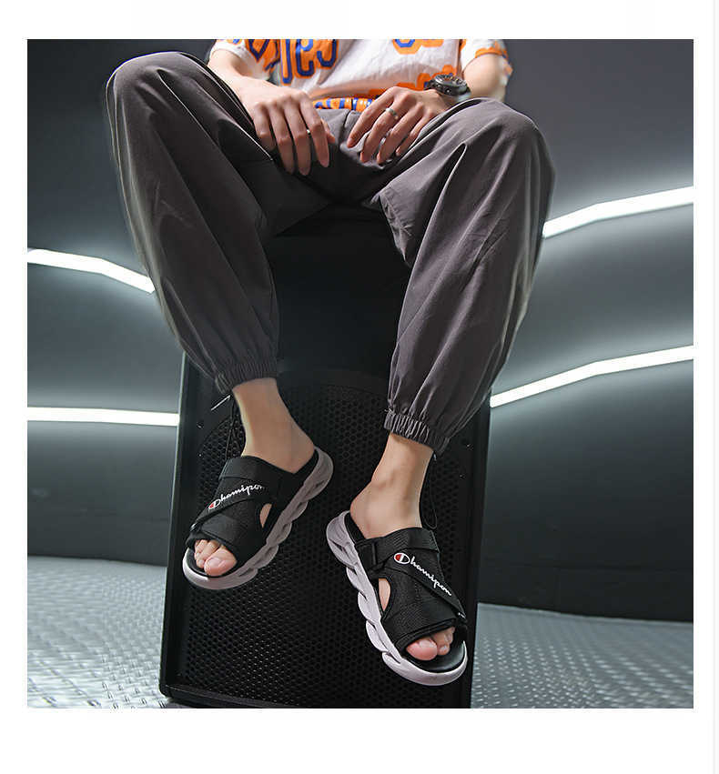 Zomer Strand Slippers Outdoor Heren Zwart Wit Sandalen Comfortabele Casual Schoenen