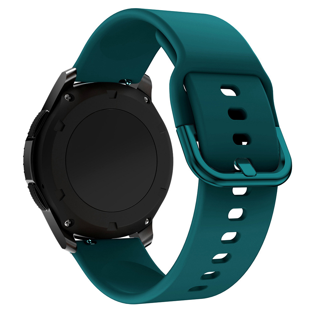 Cinturini cinturino in silicone Smart Watch Est 20mm 22mm Samsung Galaxy Active 2 3 Cinturini cinturino cinturino Gear S2 con fibbia in metallo colorato