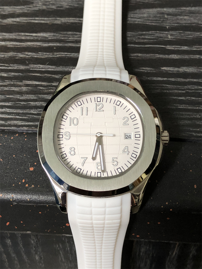 Nieuw rubberen automatisch mechanisch herenhorloge, klassieke stijl, 43 mm, volledig roestvrijstalen bandhorloge, saffier, superhelder