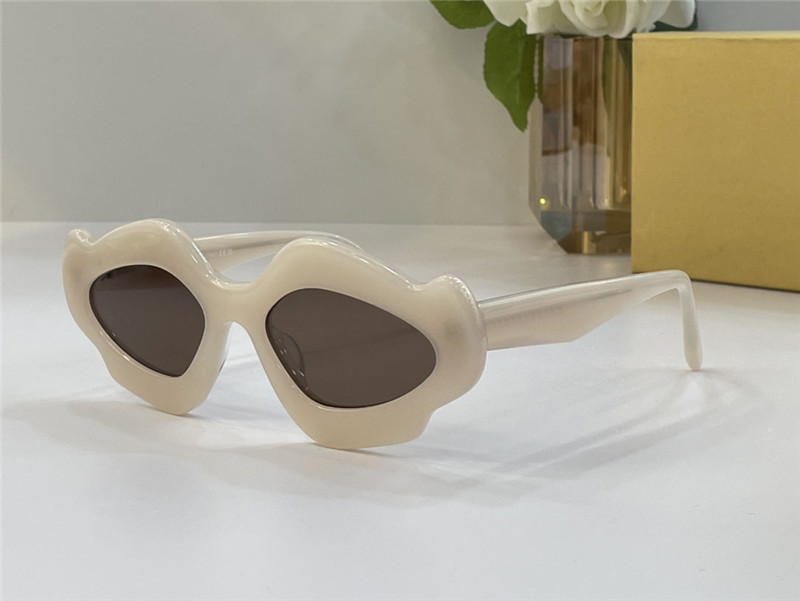 Novos óculos de sol de acetato de design de moda 40109U armação em forma de chama avant-garde e estilo moderno óculos de proteção UV400 ao ar livre high-end