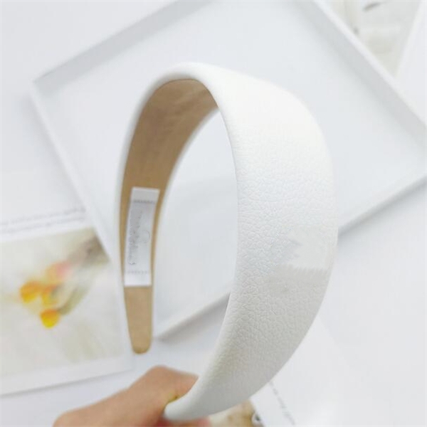 Designer Girl Solid Color Gift Hair Accessories Wide-BRIMMED LEATHER VINTAGE HEADBRESS Classic Brand Hair Band Size C