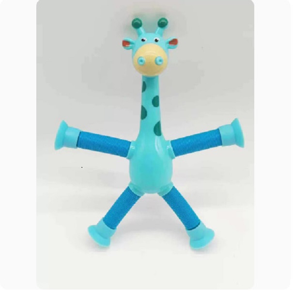 Różnorodne luminescencyjne rurki rozciągające, przyssawki żyrafy, interakcja rodzic-dziecko, puzzle dla dzieci i zabawki odprężające, kreatywne narzędzie odprężające