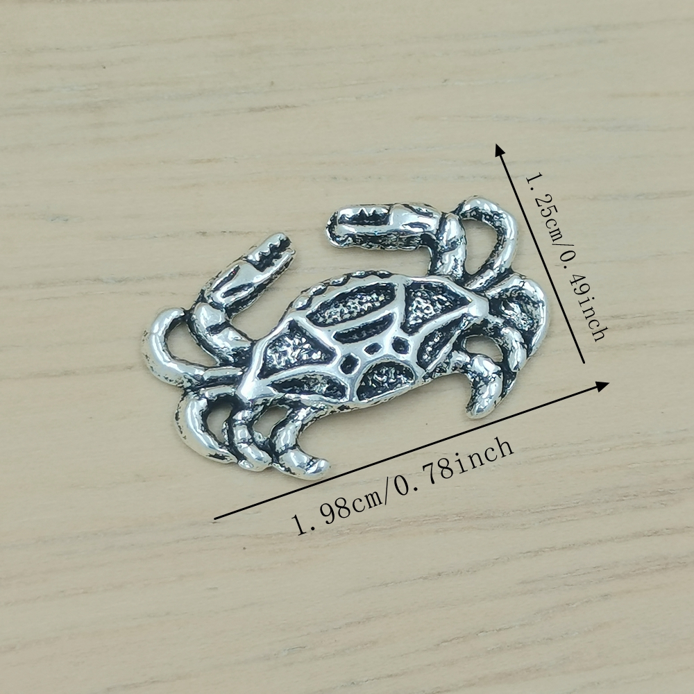 150 pièces pendentifs à breloques de crabe fournitures d'artisanat en argent Antique pour la fabrication de bijoux accessoires tibétains