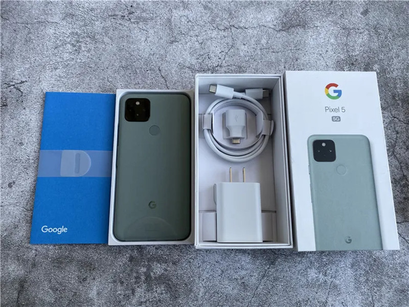 الأصلي Google Pixel 5 5G غير محفوظة Snapdragon 765G OEM فتح 8GB RAM 128GB ROM NFC 12.2MP16MP تم تجديده