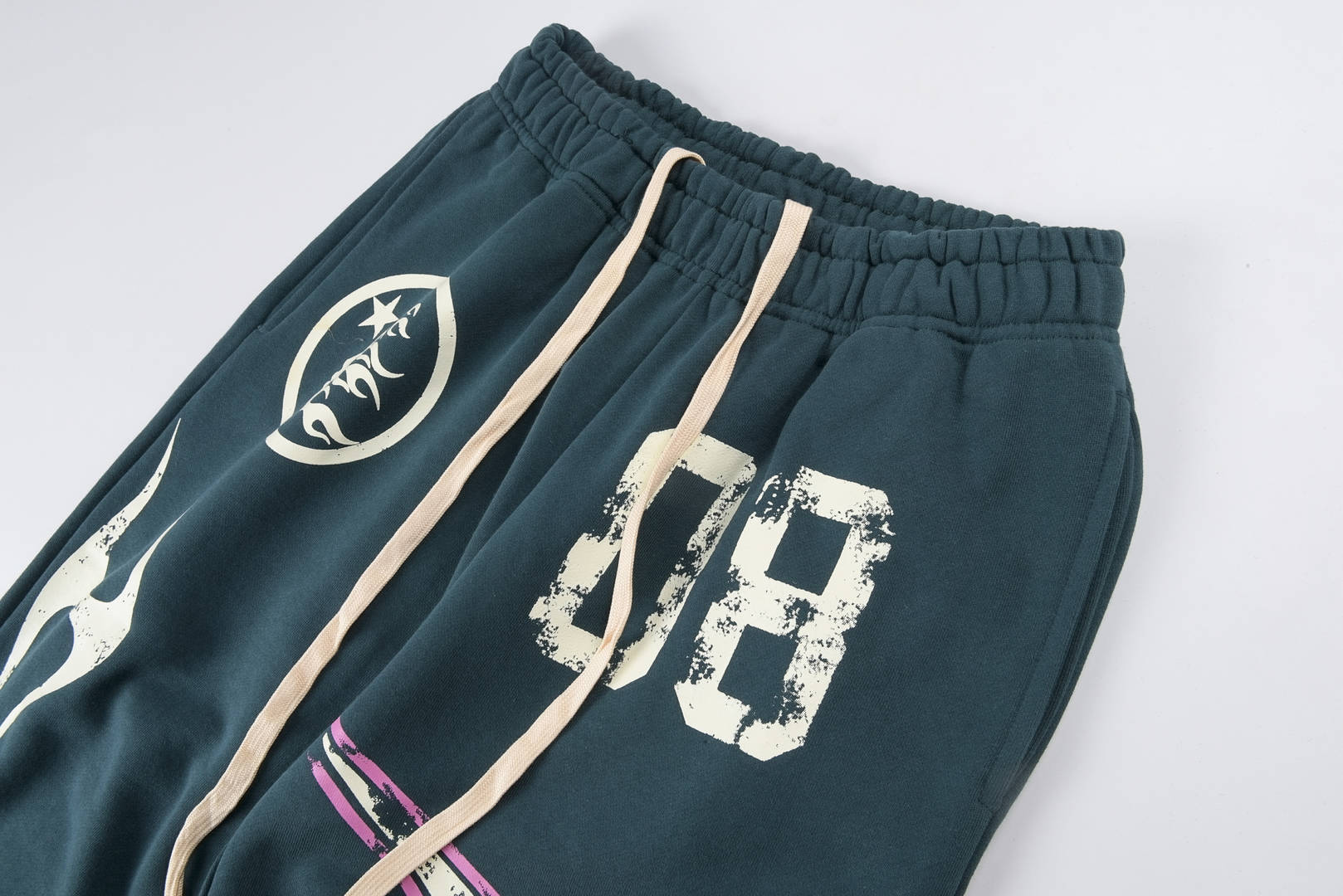 Stampa Uomo Donna Pantaloni della tuta a righe Pantaloni Joggers Verde