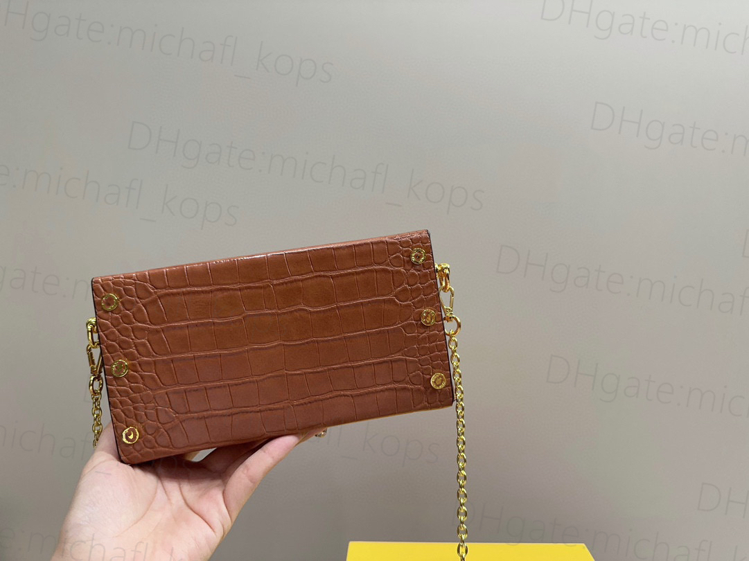 Kette Tasche Spiegel Qualität 1:1 Krokodil Leder Klassische Flip Tasche Frauen Schulter Tasche Luxus Metall Brief Designer Tasche