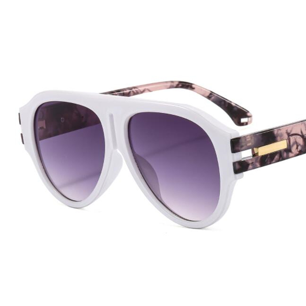Óculos de sol masculinos avant-garde, espelho de sapo fashion, caixa grande, óculos de sol retrô de designer 9510
