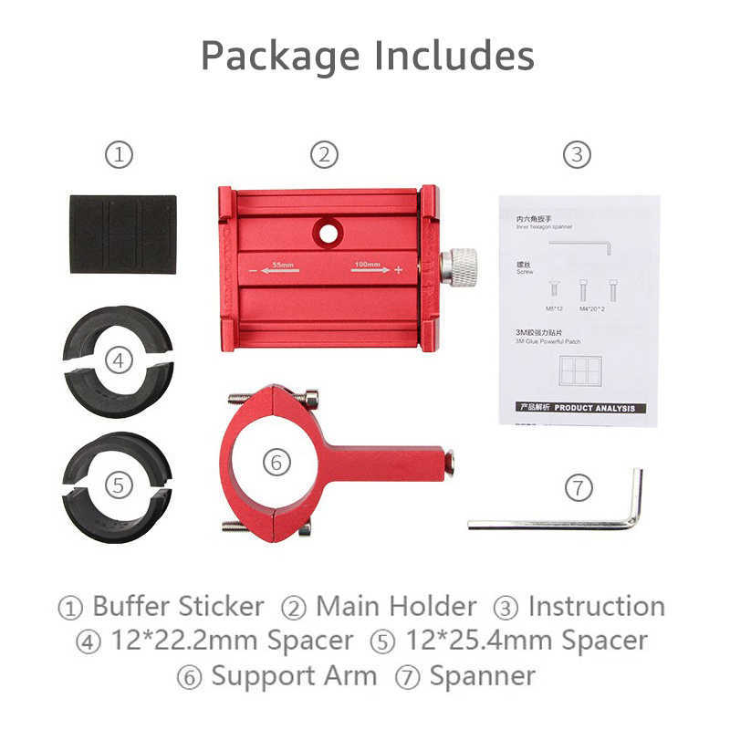 Aleación de aluminio Bicicleta Bicicleta Soporte para teléfono Soporte MTB Motocicleta Manillar Teléfonos inteligentes Soporte para teléfono celular Accesorios para ciclismo L230619