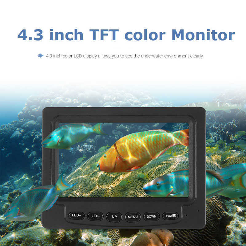 Fish Finder Eyoyo 15M/30M 1200TVL Fish Finder Underwater Ice Fishing Camera IR LED Night Vision 4.3" LCD Monitor With DVR Function HKD230703