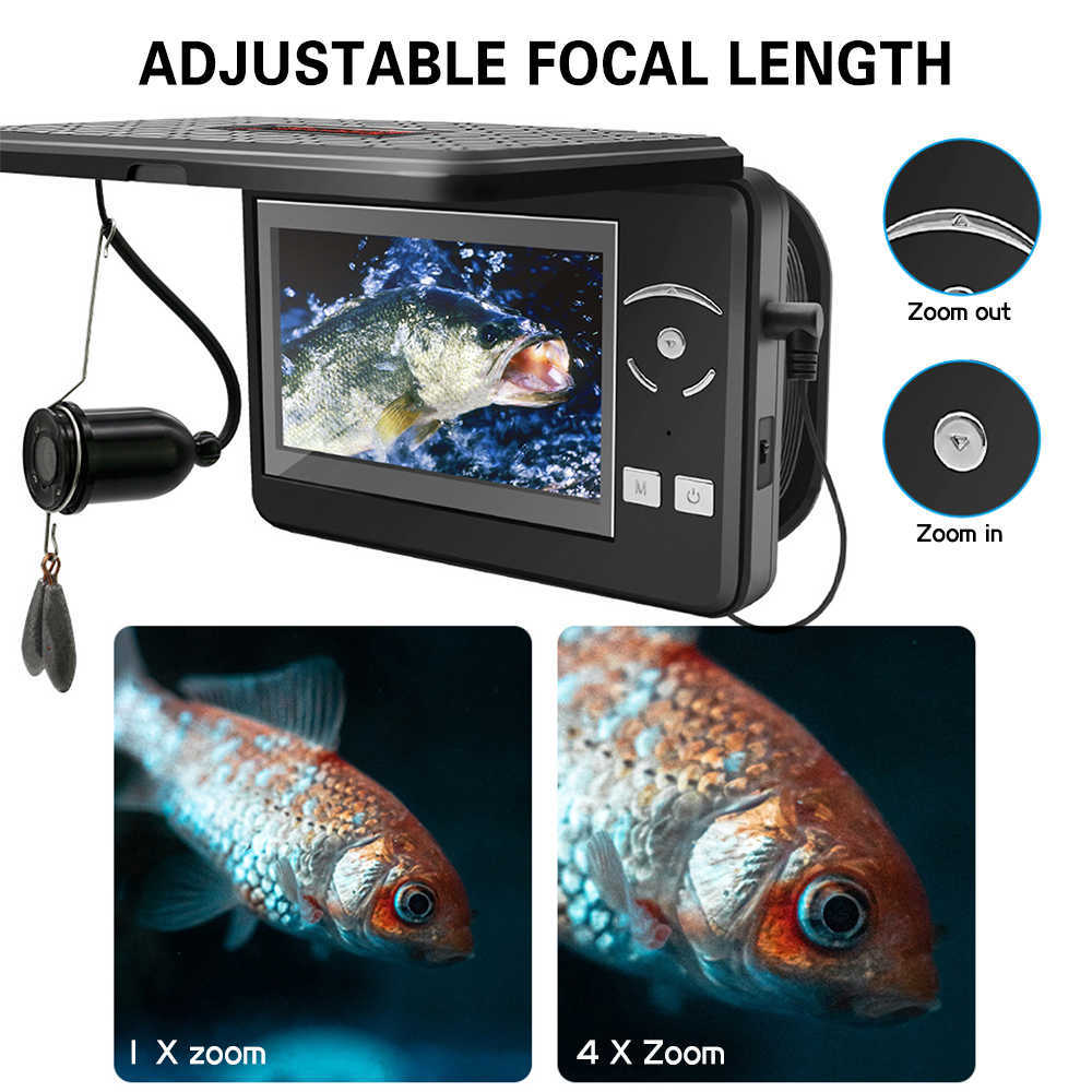 Fish Finder Videocamera da pesca subacquea portatile Videocamera impermeabile Fish Finder DVR con display LCD da 4,3 pollici Ice Lake Sea Boat Fishing HKD230703