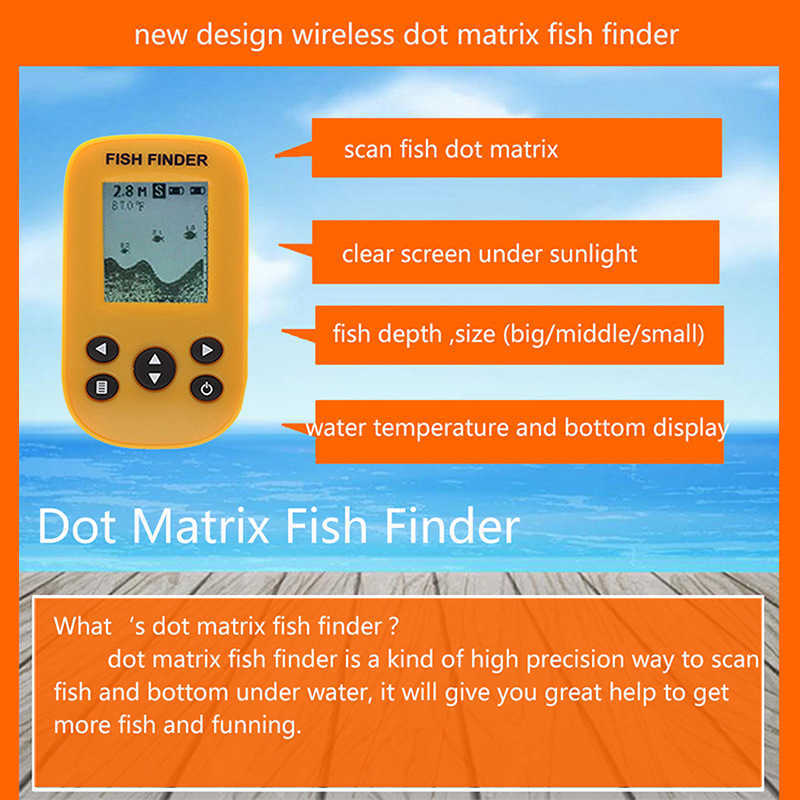 Fishfinder XY-01 Bärbar trådlös Dot Matrix Fishfinder Trådlös undervattensfisk 90 graders Smart Visual HD Ekolod Fishfinder Fiske HKD230703
