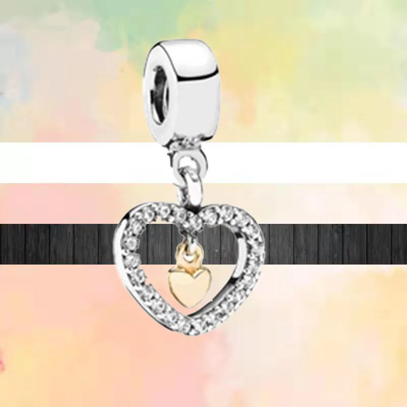 925 Silver Fit Pandora Charm 925 Bracelet Heart Mom Friend Tree Fashion charms set Pendant DIY Fine Beads Jewelry