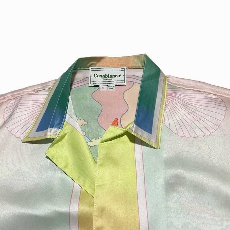 Casa Designer Fashion Clothing Shirts Tracksuits High Quality Casablanca Fairy Tale Dream Printing Men's Women's Loose Versatile Silk Short-sleeved Shirt Shorts