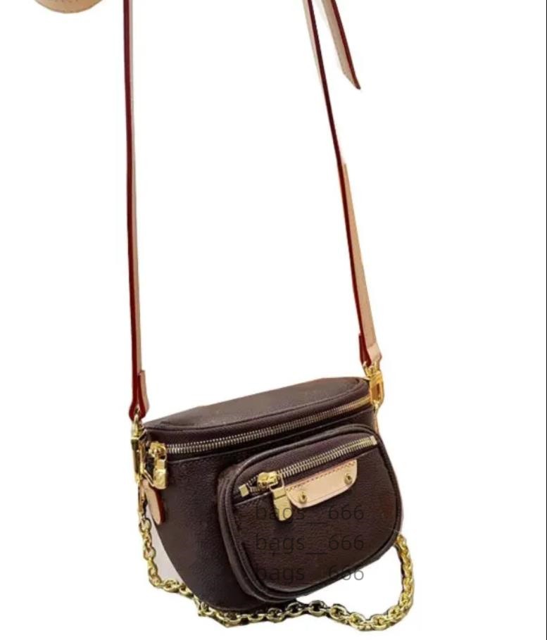 Torba projektantów M30936 Duo Torba na ramię Mężczyźni Cross Body torebki Messenger Dwa w jednej nowej torbie na klatkę piersiową dla mężczyzn torebki marki paczki pulsowe puls mini Bumbag M82208 LL66