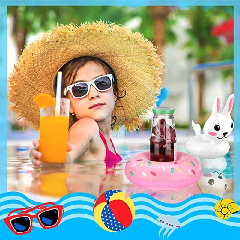 Gilet de sauvetage bouée 48 Pack table boisson flotteurs pour piscine fête boissons enfants bain jouets bière boisson accessoires HKD230703