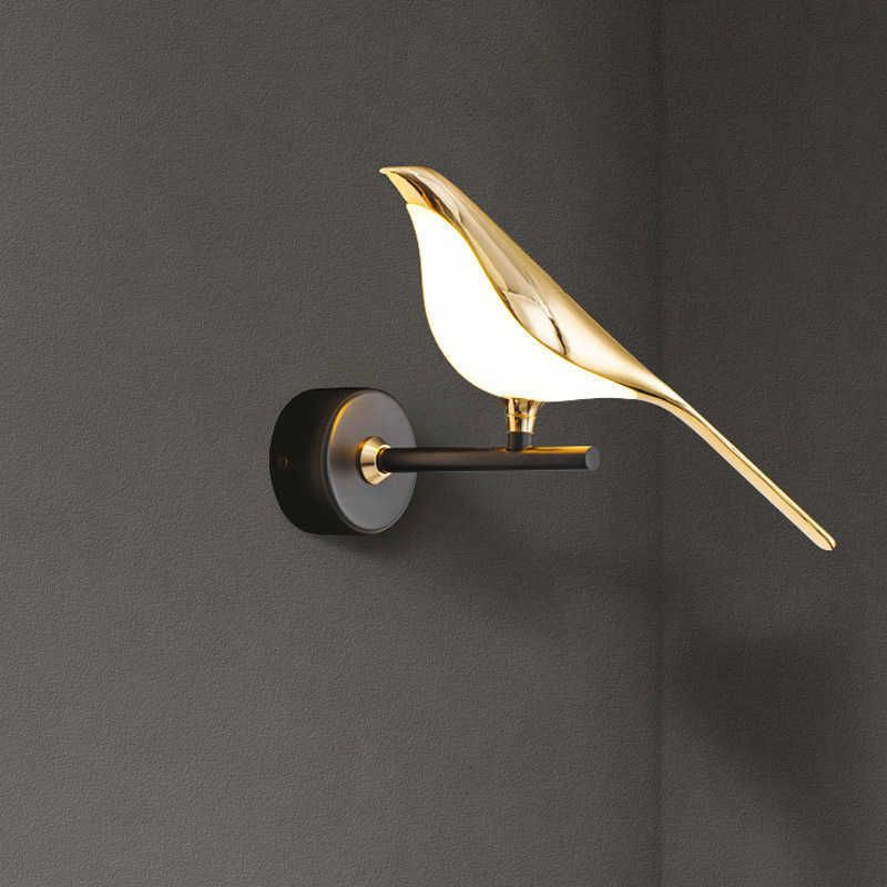 Wall Lamps Modern Simplicity LED wall lamp Magpie bird model Light sconce light indoor lighting home kitchen bedside bedroom living roomHKD230701