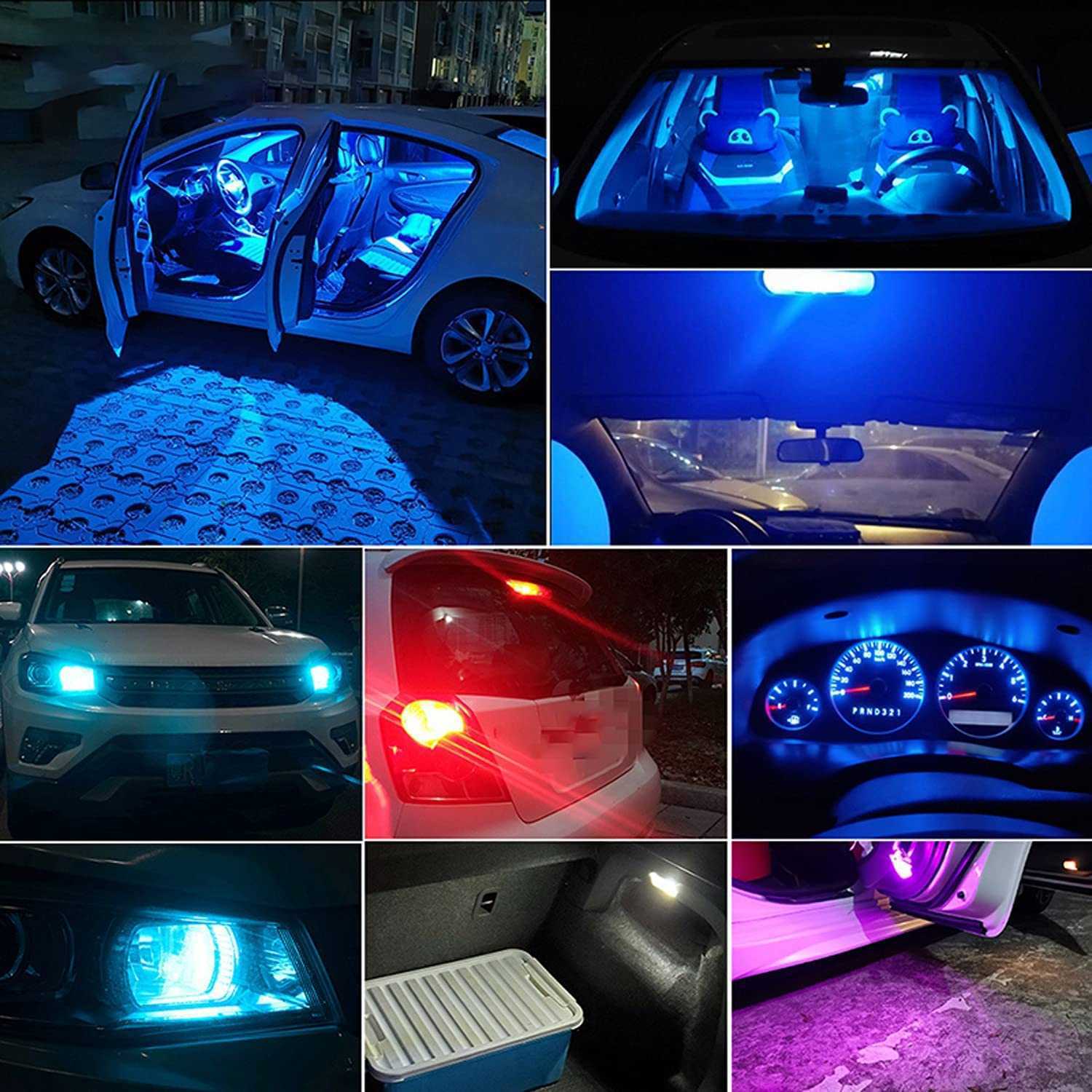 새로운 10x 새로운 W5W LED CANBUS T10 자동차 조명 COB 유리 내부 부품 전구 6000K 화이트 오토 라이센스 플레이트 램프 돔 읽기 라이트 12V