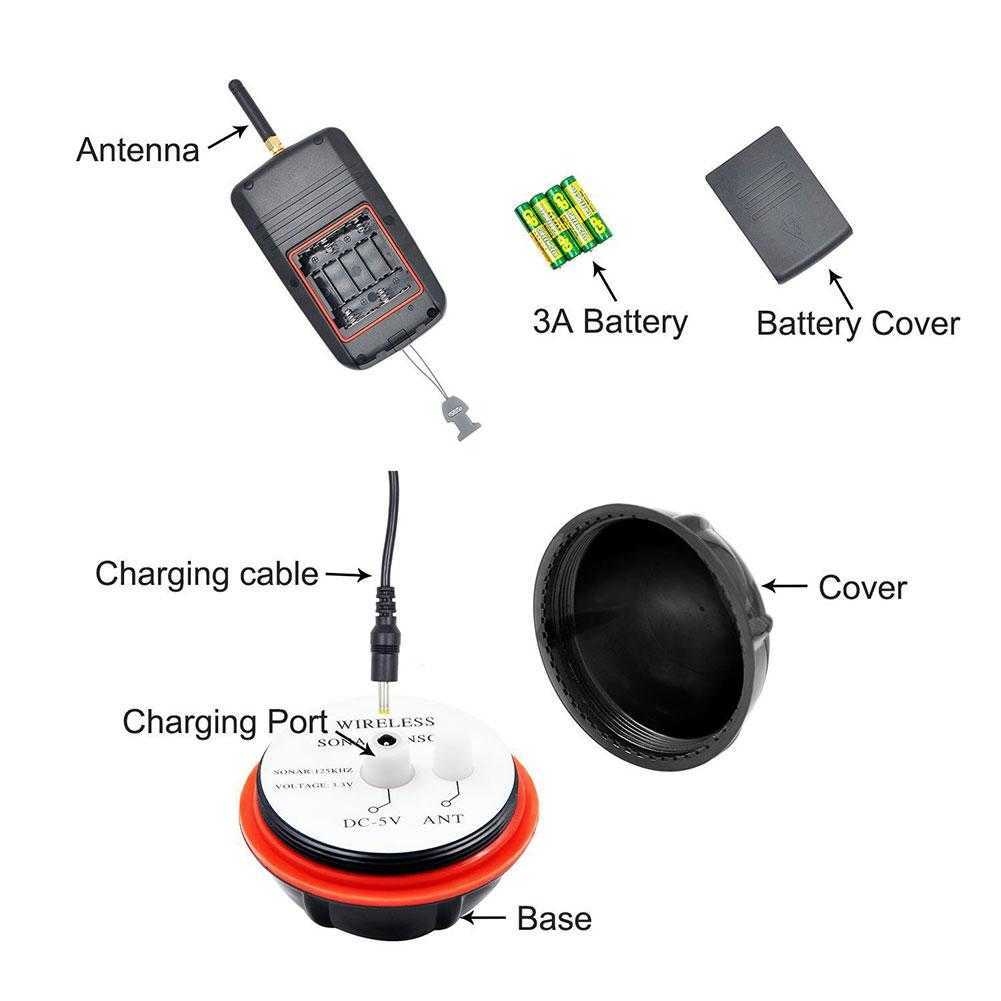 Fischfinder, intelligenter tragbarer Tiefen-Fischfinder mit 100 m kabellosem Sonarsensor, Echolot, LCD-Fischfinder für See- und Meeresangeln, Salzwasser, Hkd230703