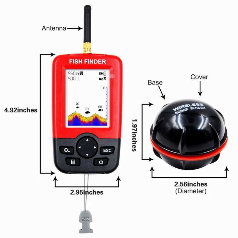 Fish Finder Kayak Boat Fishfinder Portable Fish Finder Water Handheld Fish Finder Transducteur avec écran LCD Facile à utiliser HKD230703