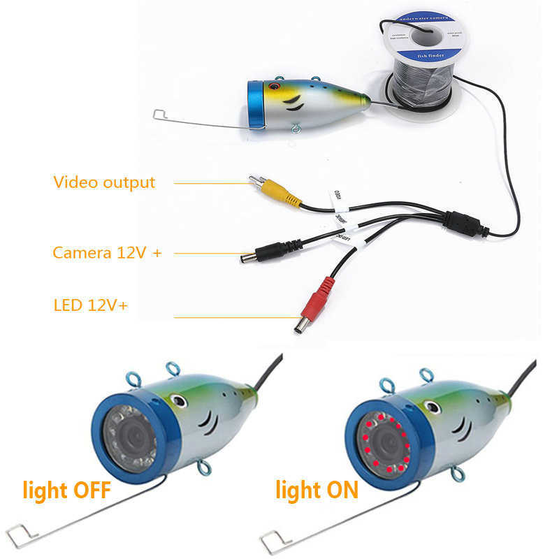 Buscador de peces MAOTEWANG Buscador de peces Pesca submarina Video Camera Kit Luces LED 10M 20M 30M Fishfinder HKD230703