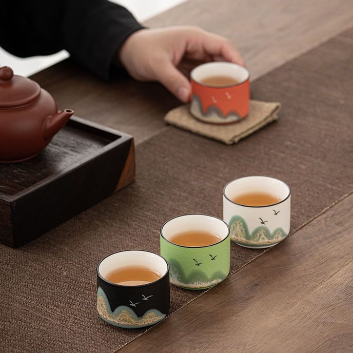Tasse à thé en céramique vintage Creative Mountain and River Map Master Cup Tasse de ménage
