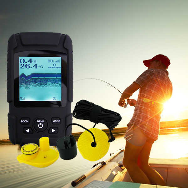 Fishfinder FF-718Li LUCKY 2-in-1 Fishfinder Waterdichte draadloze sonarsensor / bedrade transducer Oplaadbare Fishfinder-monitor HKD230703