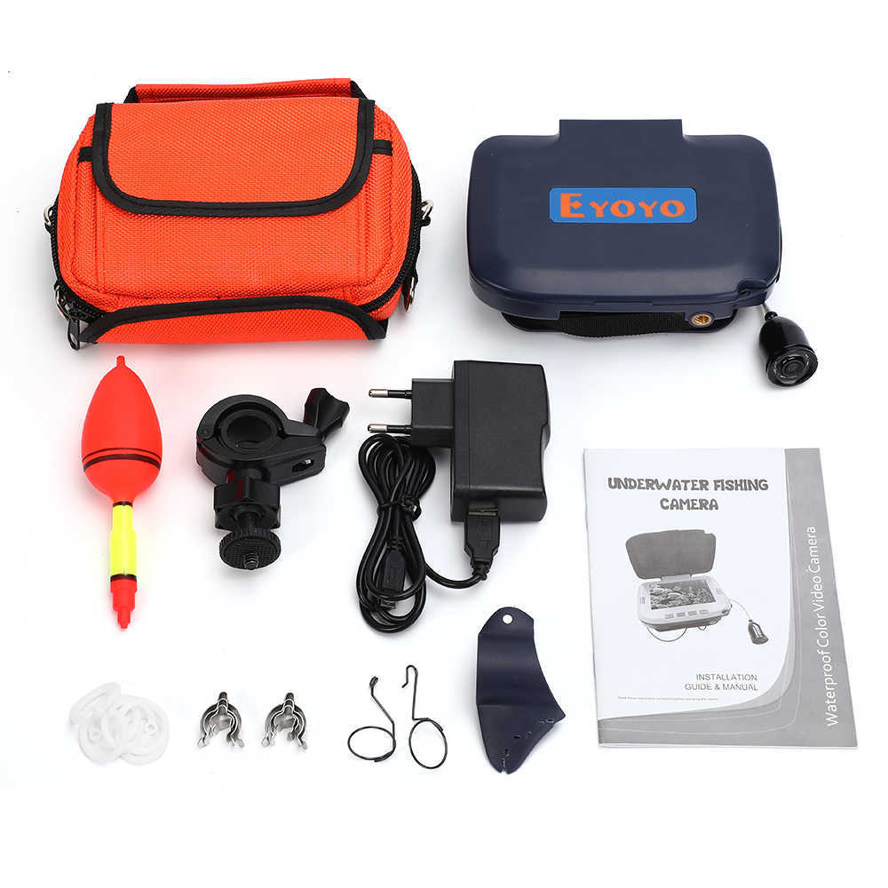 Fischfinder EYOYO 15M/20M 1000TVL Fischfinder Unterwasser-Eisfischen-Kamera 4,3-Zoll-LCD-Monitor LED-Nachtsichtkamera für Eisfischen HKD230703