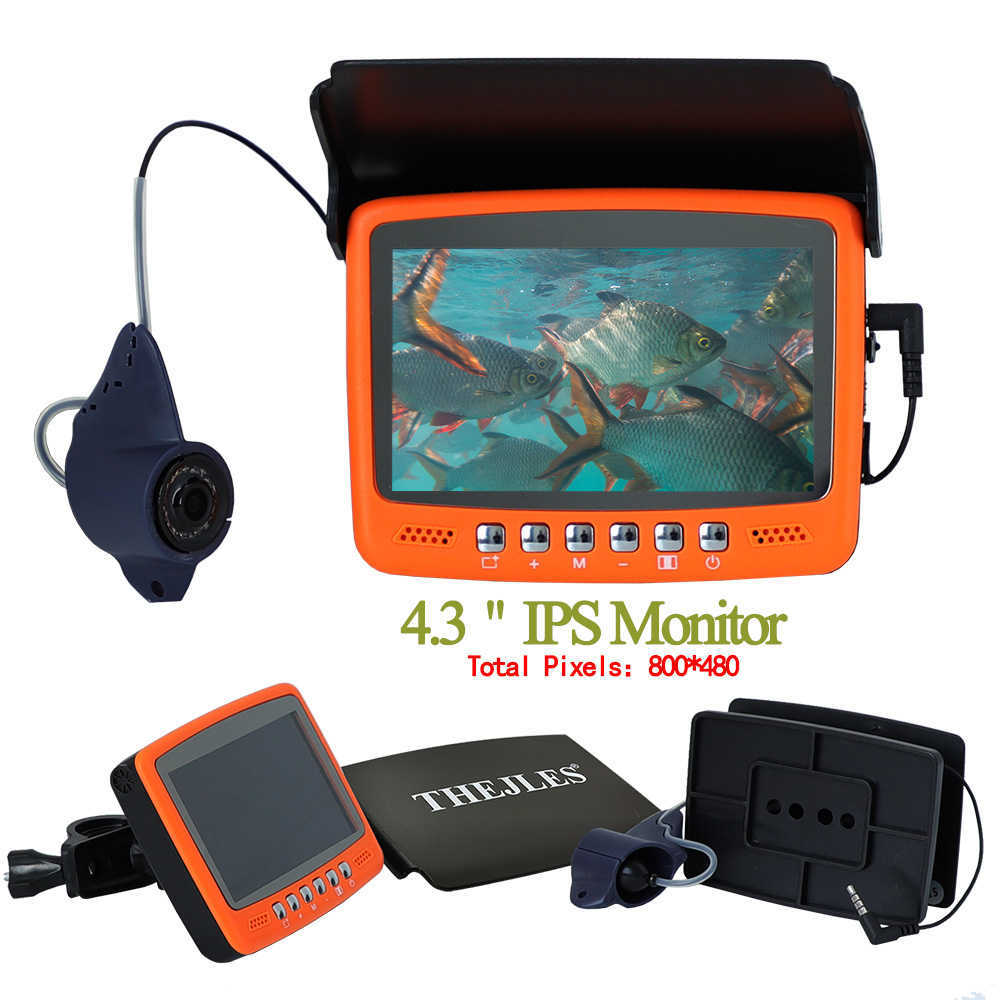 Fish Finder Monitor IPS da 4,3 pollici Videocamera la pesca con cavo da 15 m 1000TVL Fish Finder Lampada a infrarossi Luci fotocamera Funzione ON / Off HKD230703
